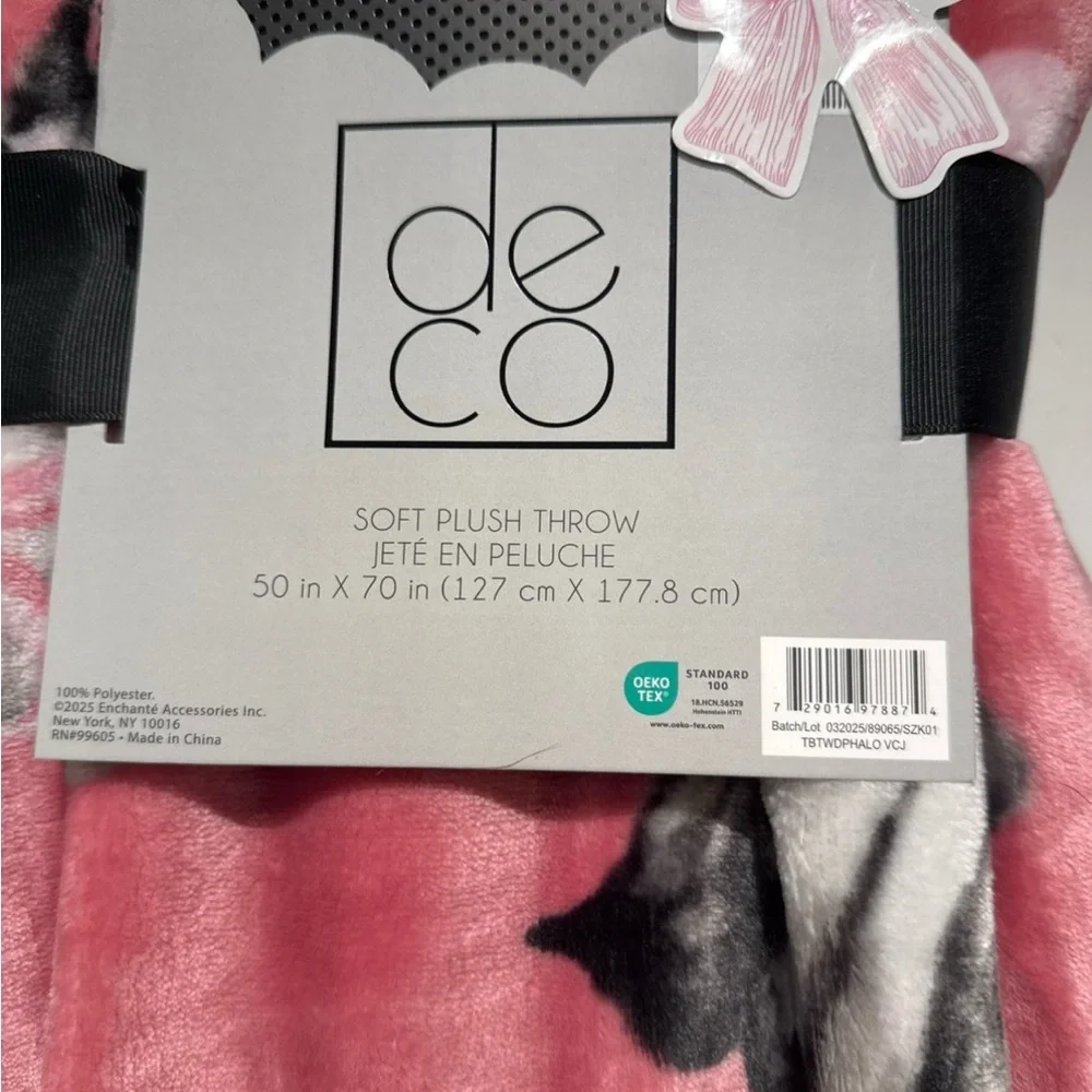 Halloween Pink bow Ghost blanket